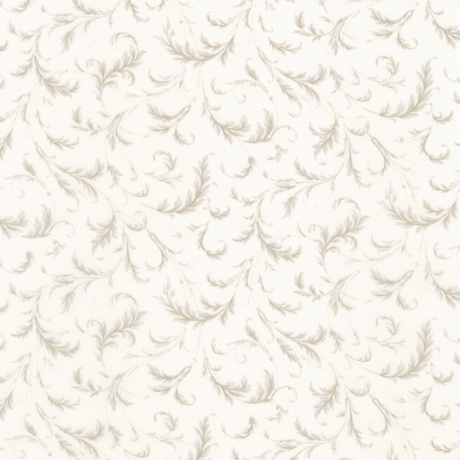 3 Sisters Favorites Vintage Linens - Flourishing Plaza Cream Yardage
