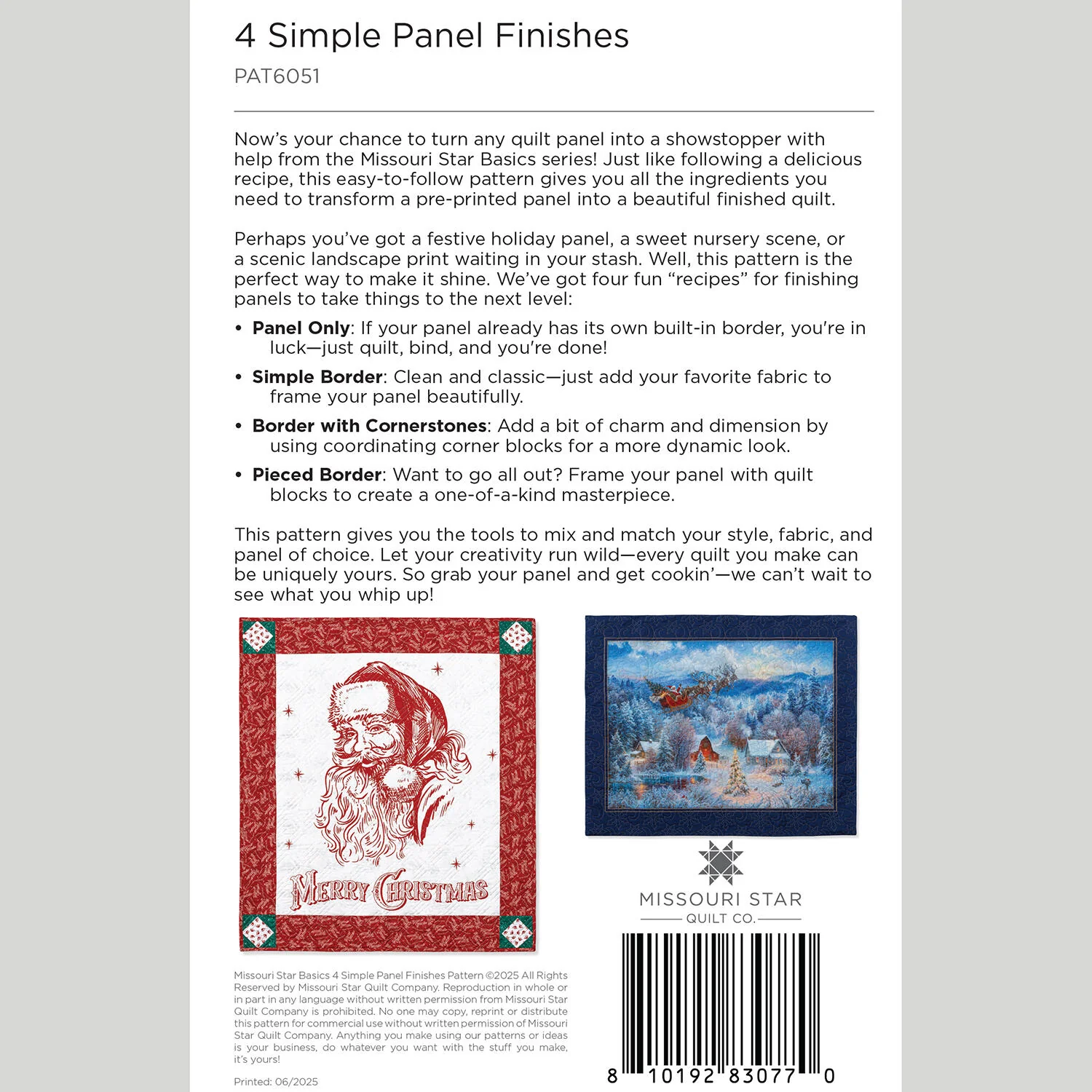 4 Simple Panel Finishes Quilt Pattern by Missouri Star - Image 2