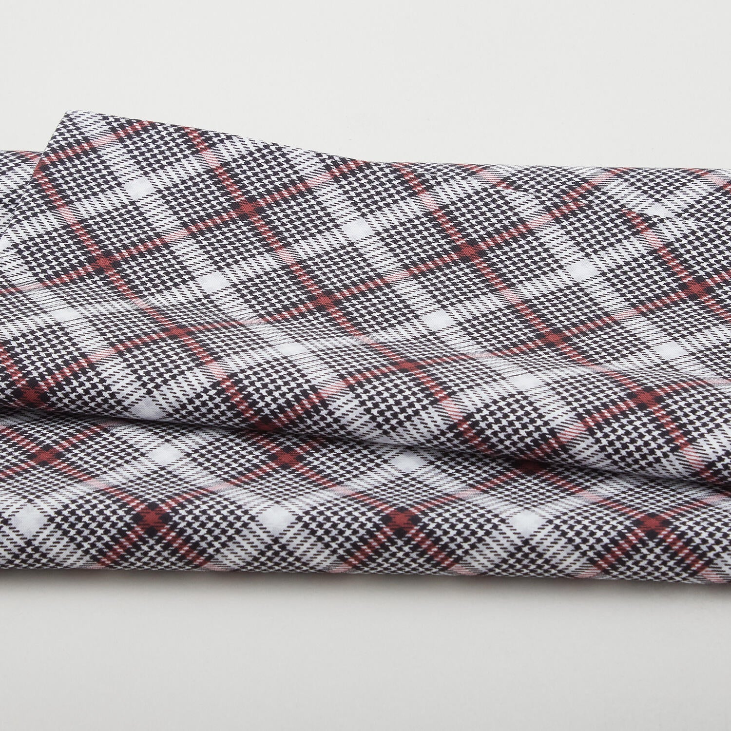 A Botanical Season - Festive Tartan Grey/Red 2 Yard Cut