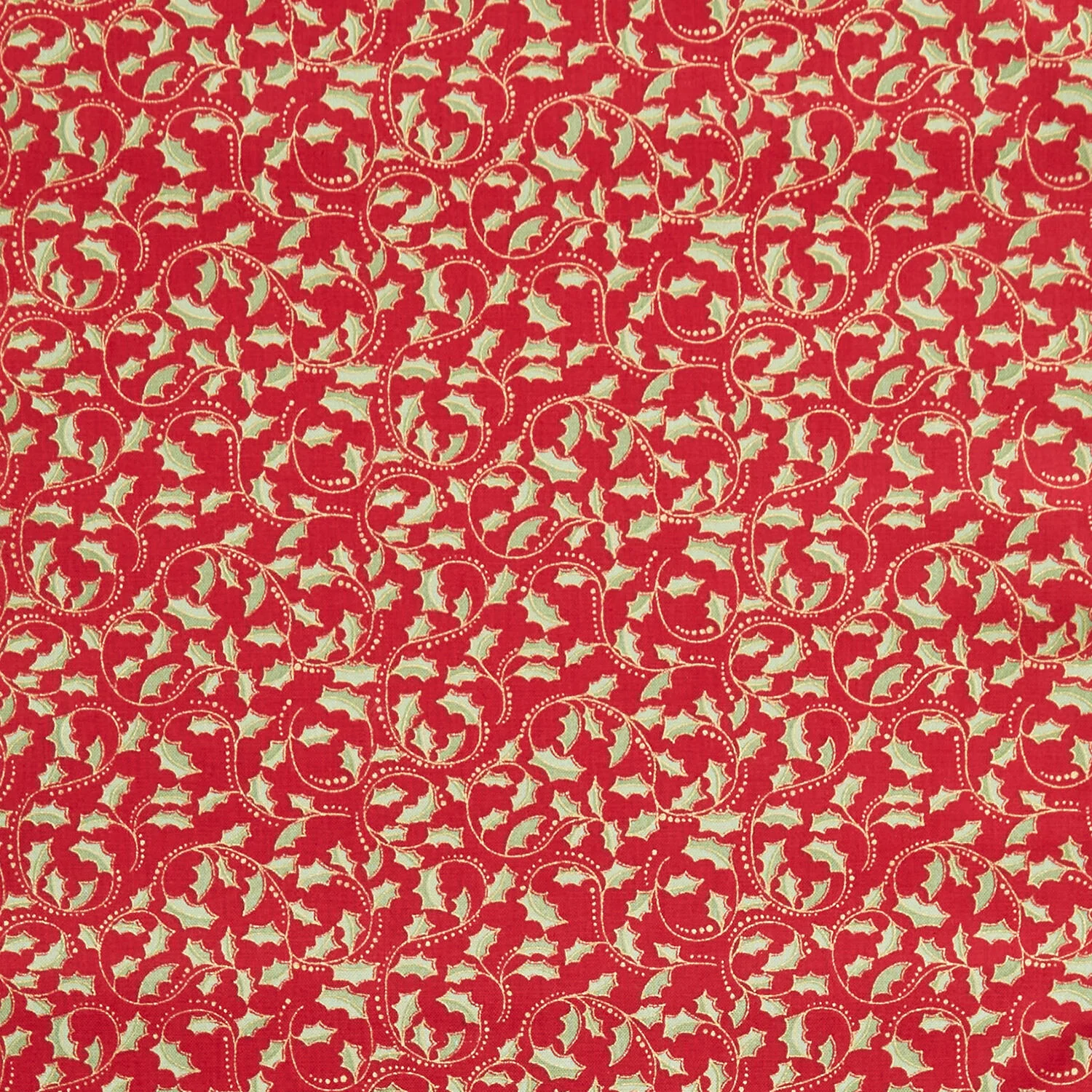 A Botanical Season - Golden Leaf Scroll Crimson 2 Yard Cut - Image 2
