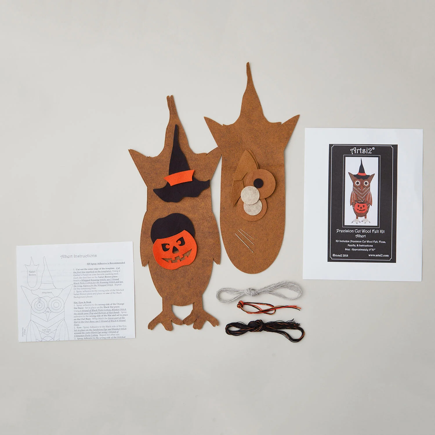 Albert Trick or Treat Wool Felt Ornament Kit - Image 4