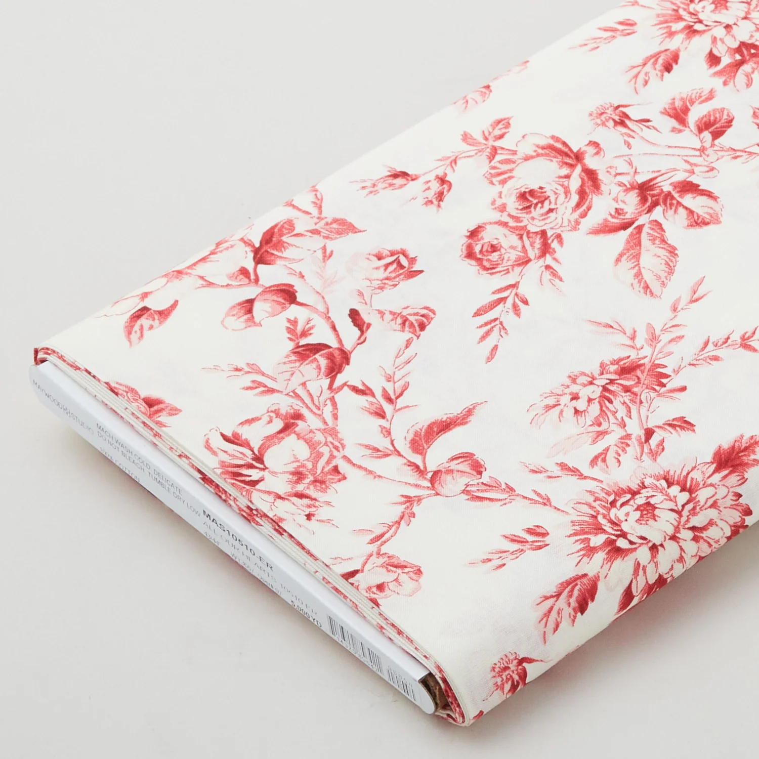 All Our Hearts - Floral Toile Cream/Red 5 Yard Bolt