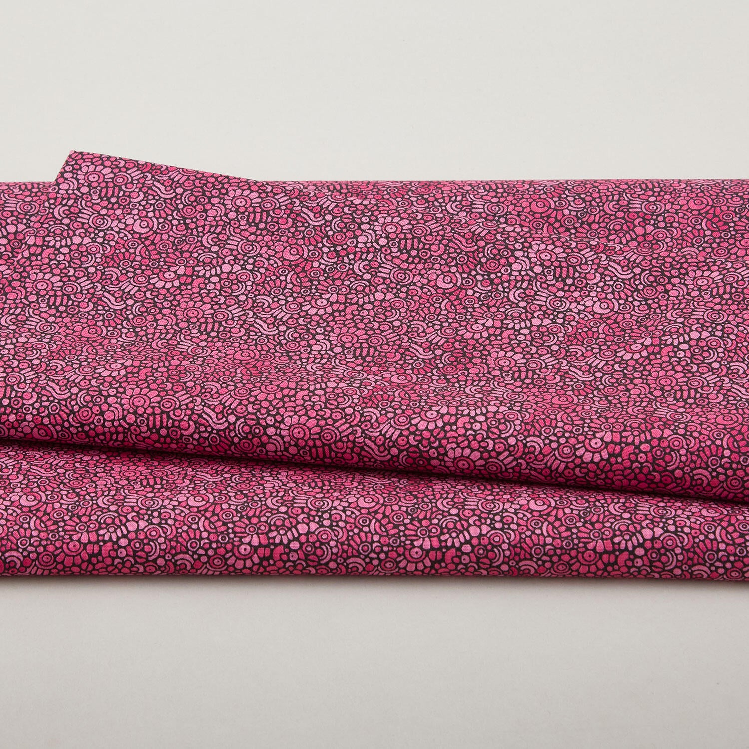 Alluring Peacock - Pebble Mosaic Fuchsia 2 Yard Cut