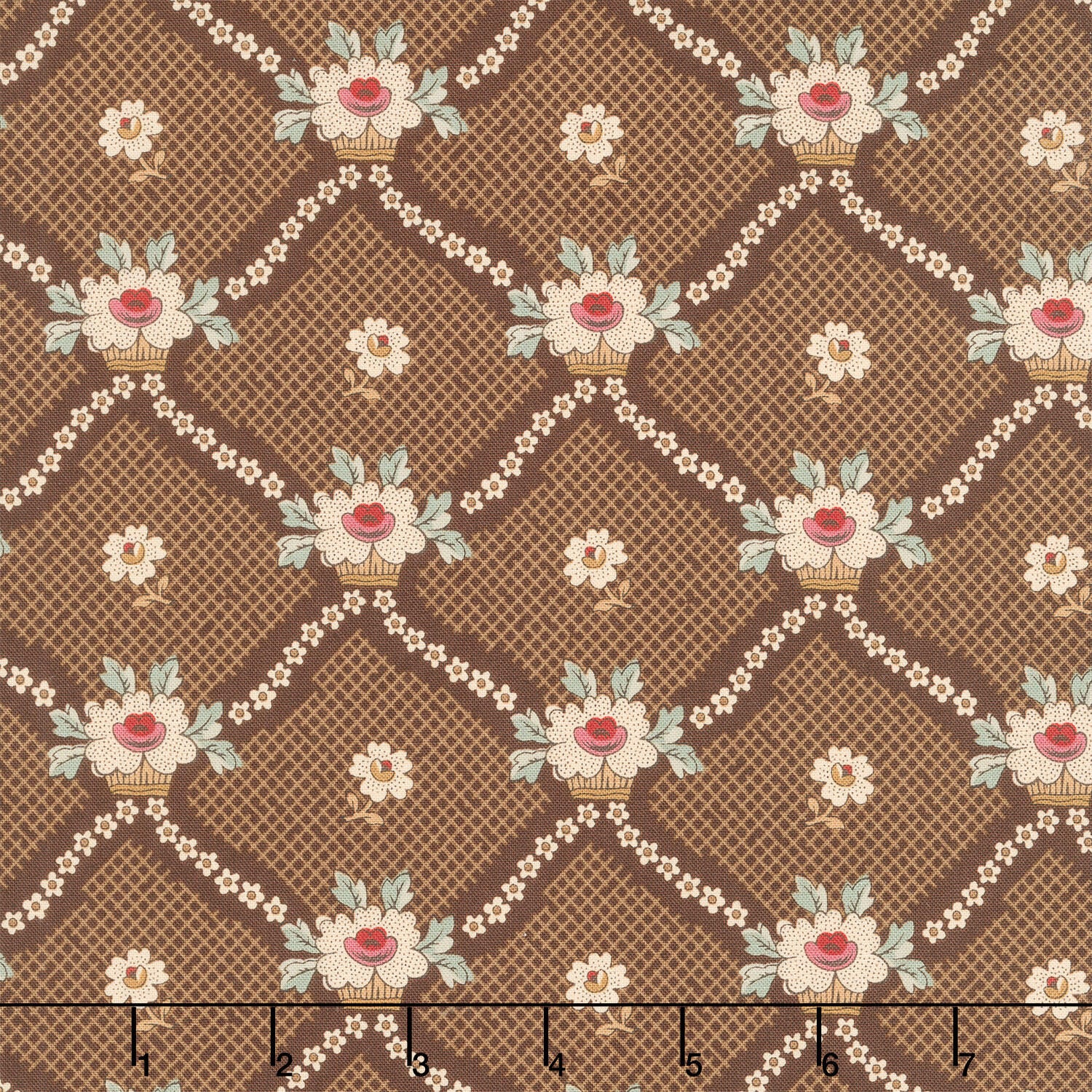 Always and Forever - Lattice Baskets Chocolate Yardage