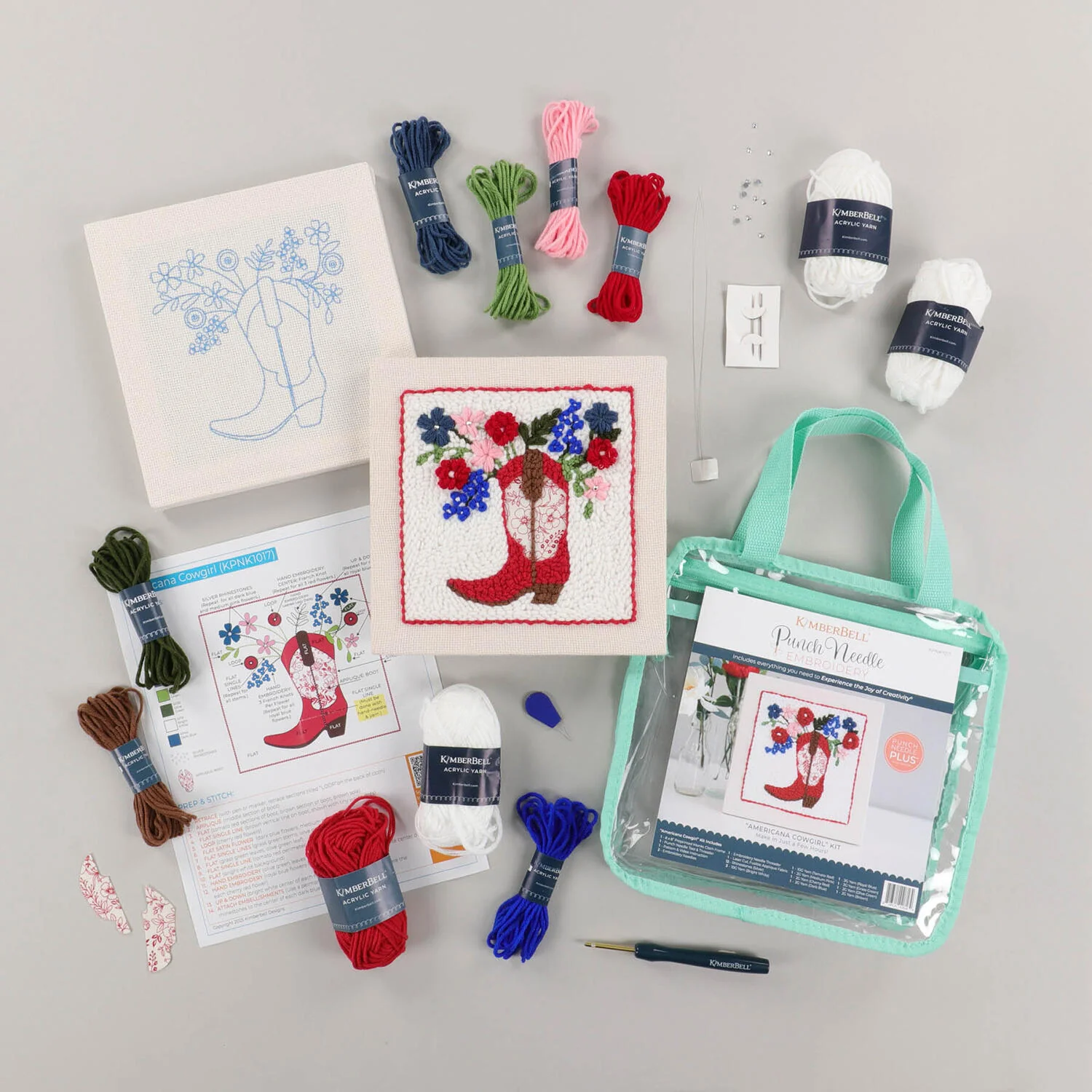 Americana Cowgirl Punch Needle Frame Kit - Image 3