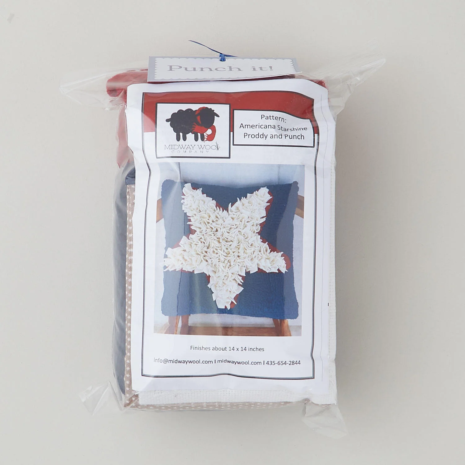 Americana Starshine Proddy And Punch Needle Pillow Kit - Image 3