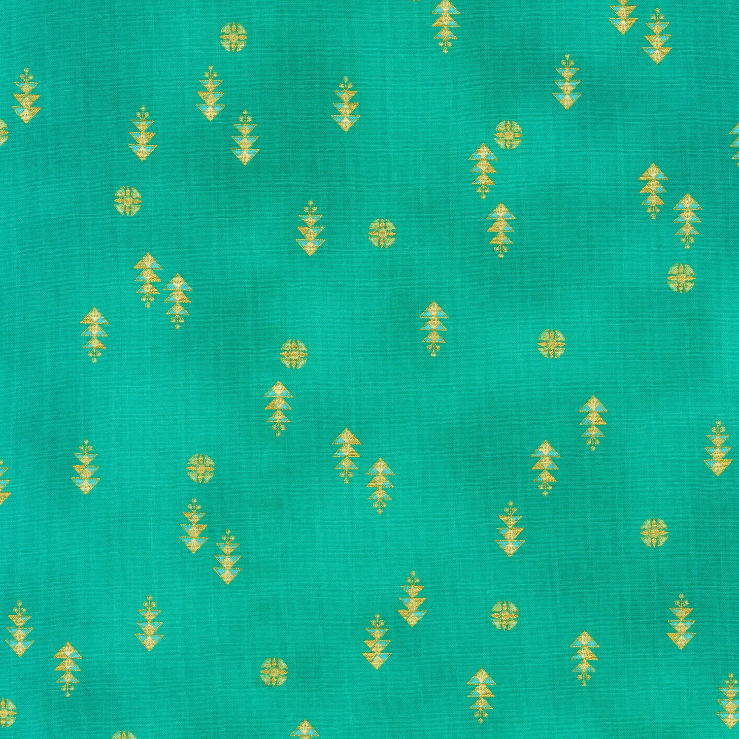 Ancient Beauty - Symbols Turquoise Yardage