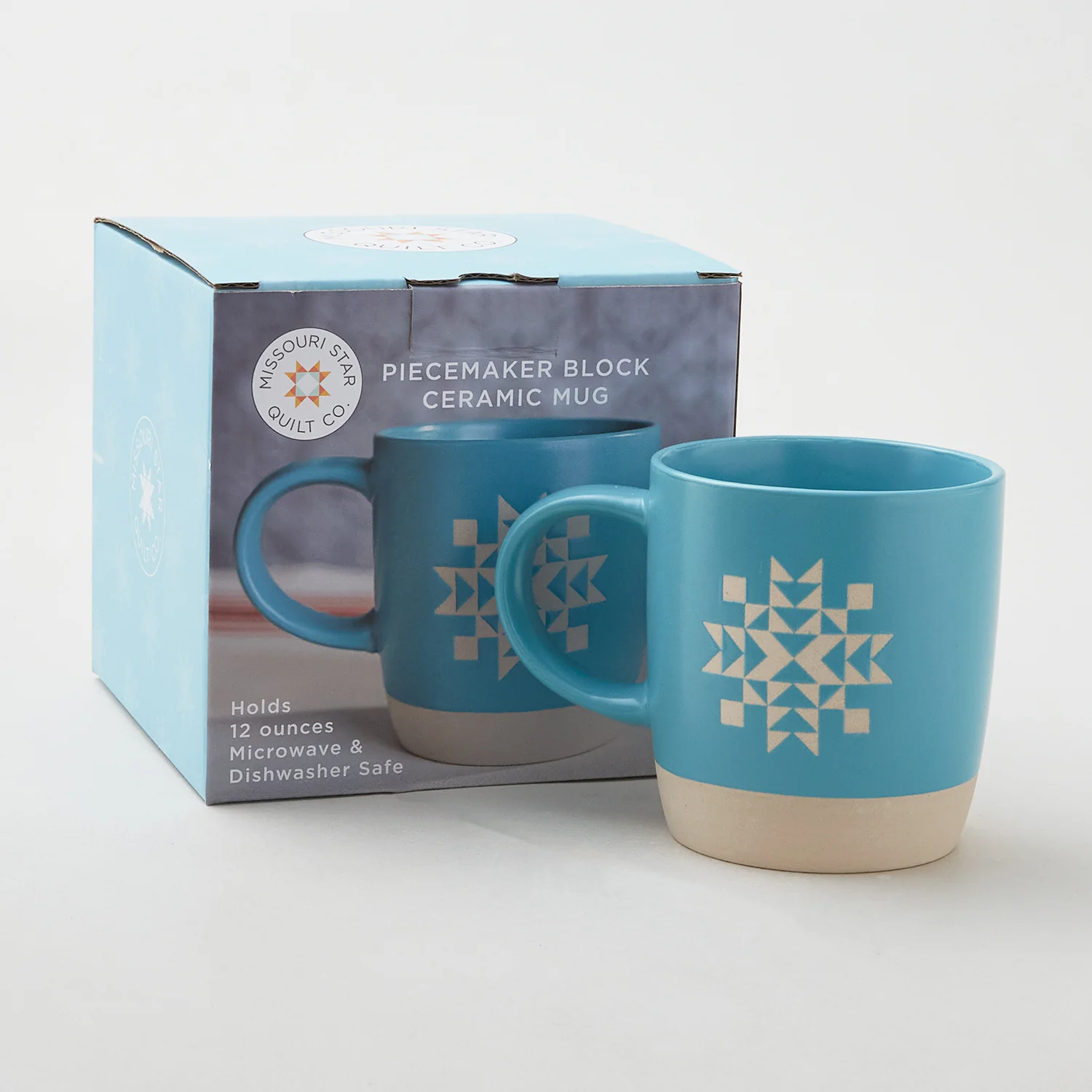 Missouri Star Quilter's are Piecemakers Aqua Mug - Image 3