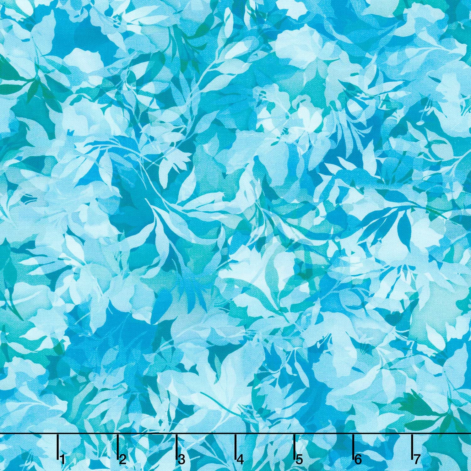 Artful Blooms - Leaves Sea Glass Yardage