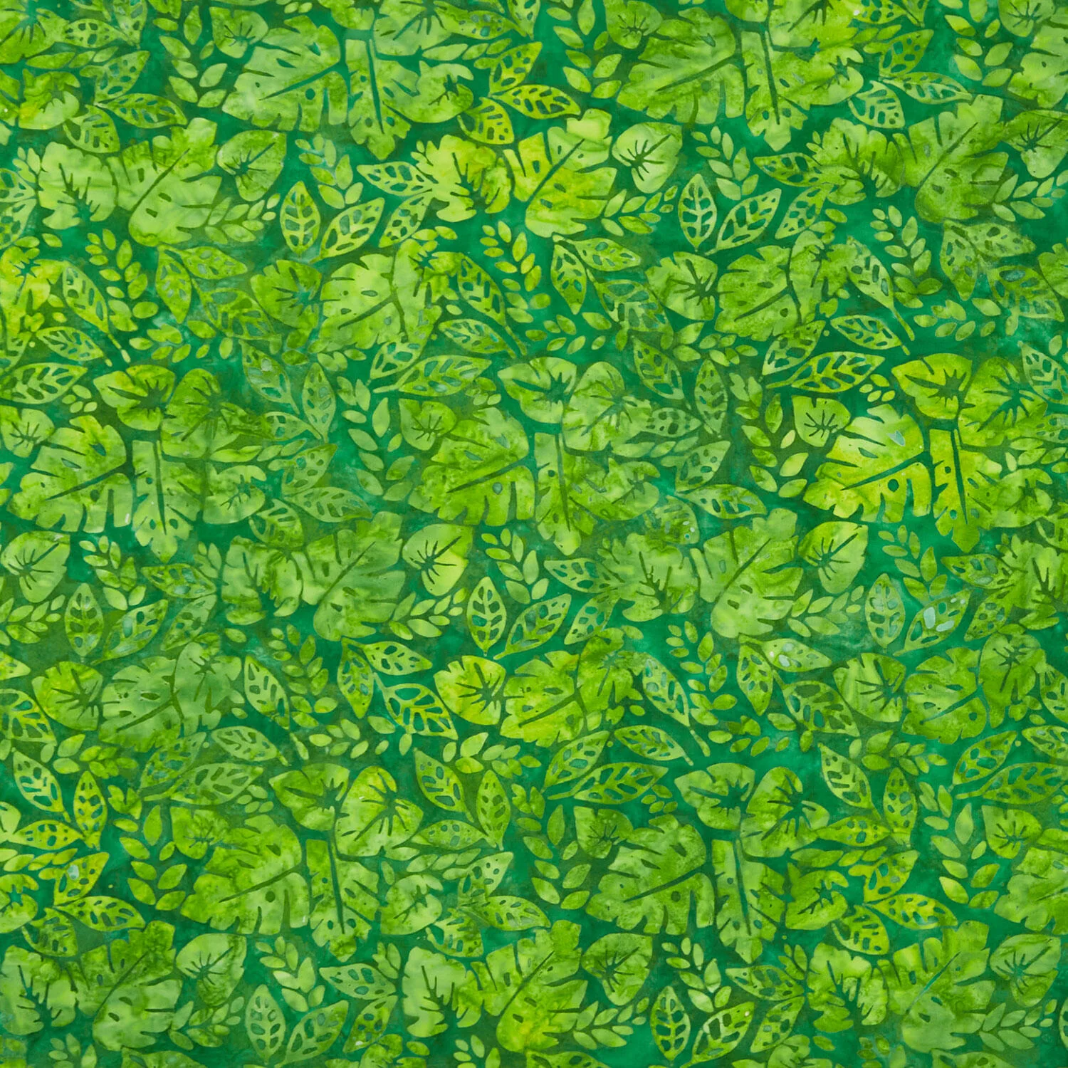 Artisan Batiks - Aloha Sunset Variety Tropical Leaves Leaf Yardage