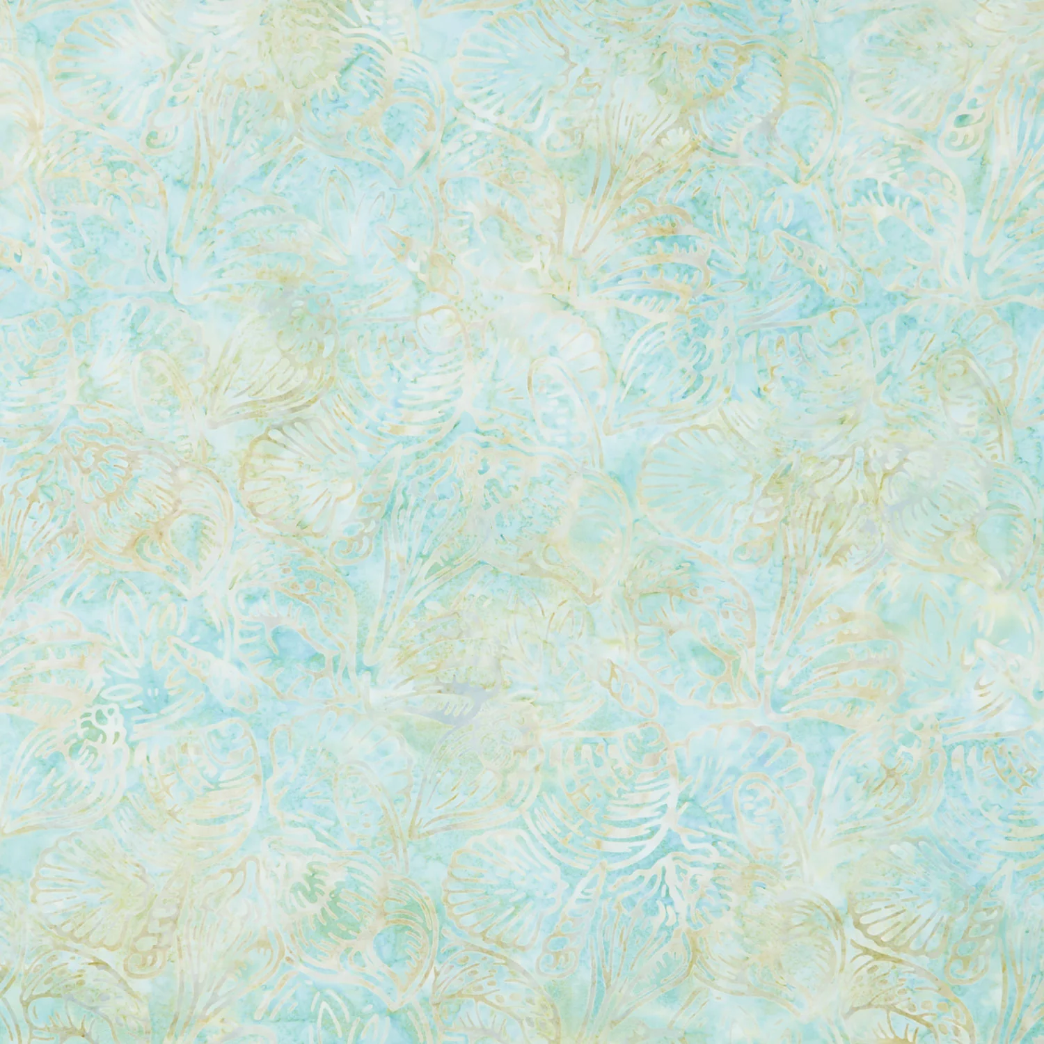 Artisan Batiks - Beachcombers Seashells Surf Yardage