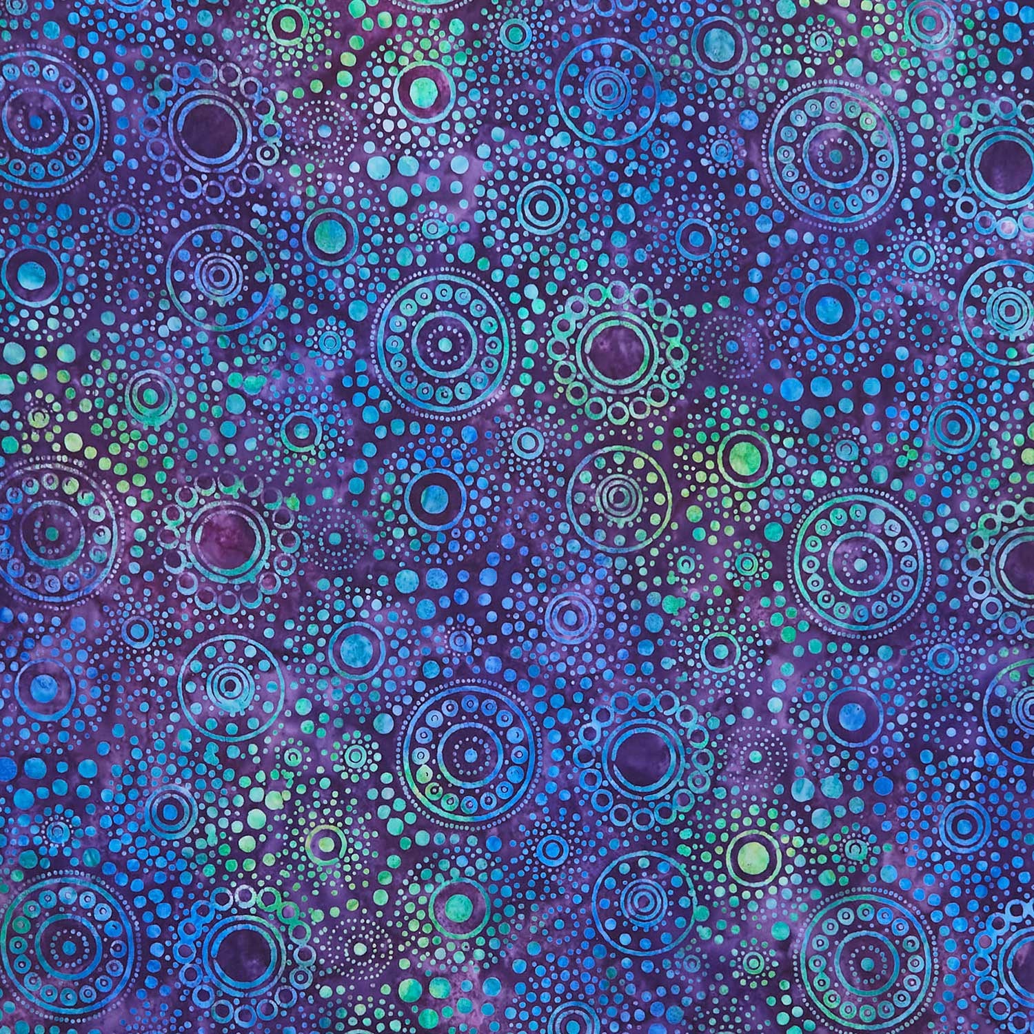 Artisan Batiks - Dotted Medallions Pansy Yardage