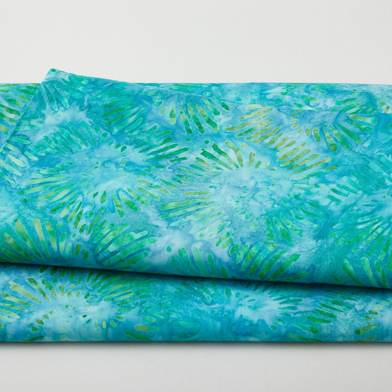 Artisan Batiks - Garden Style Favorites Aqua Bursts 5 Yard Cut