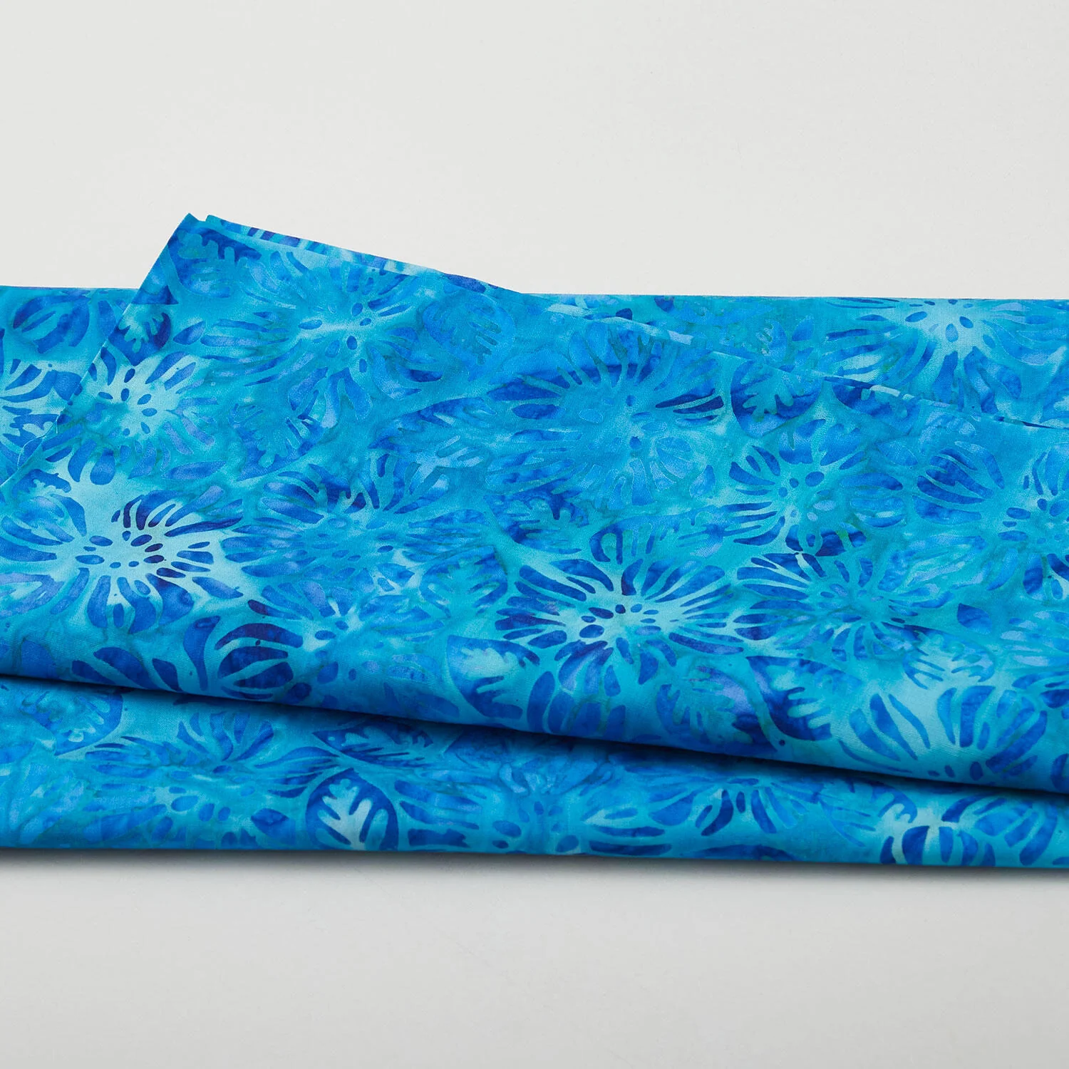 Artisan Batiks - Garden Style Favorites Teal Flowers 2 Yard Cut