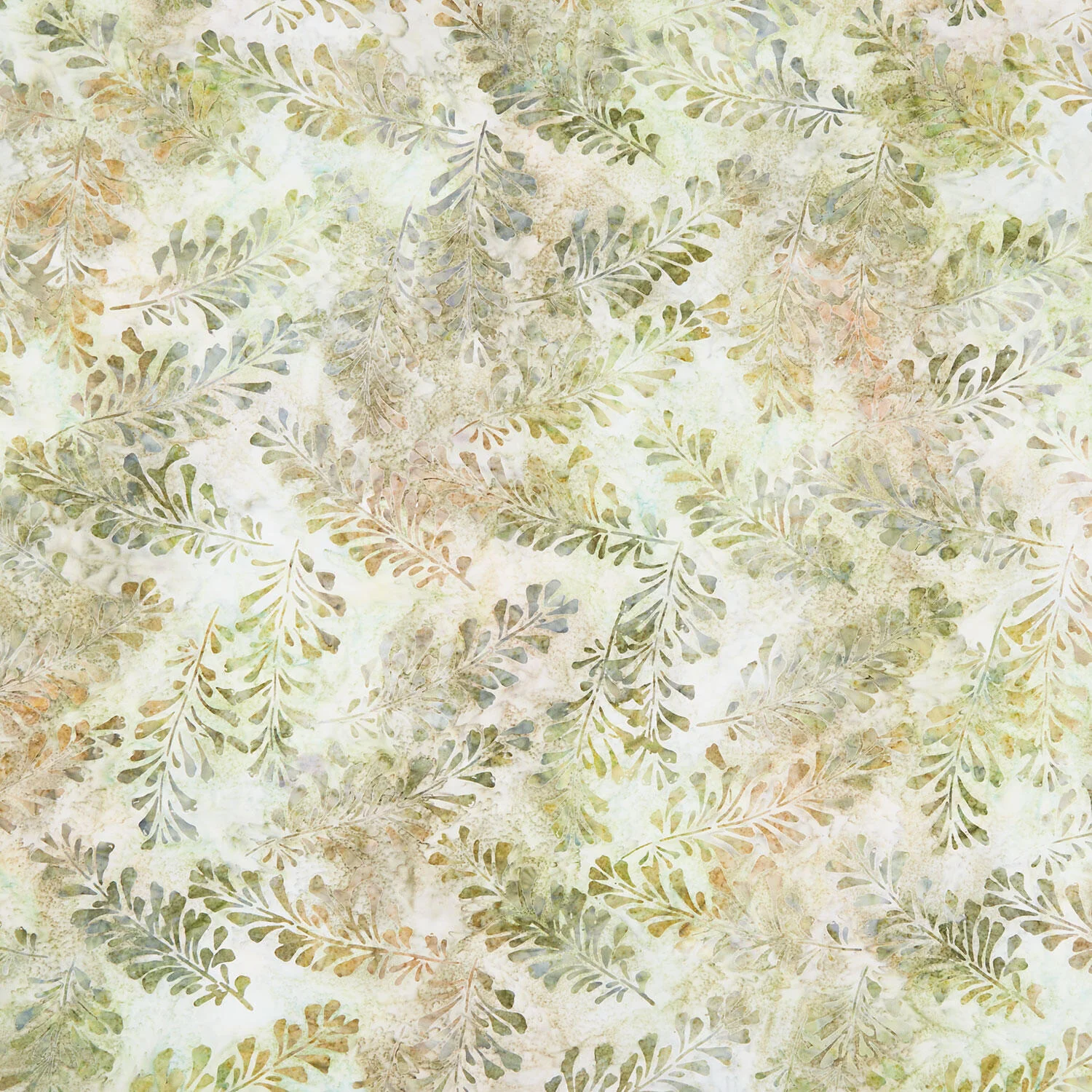Artisan Batiks - Morning Mist Leaves Moss Yardage