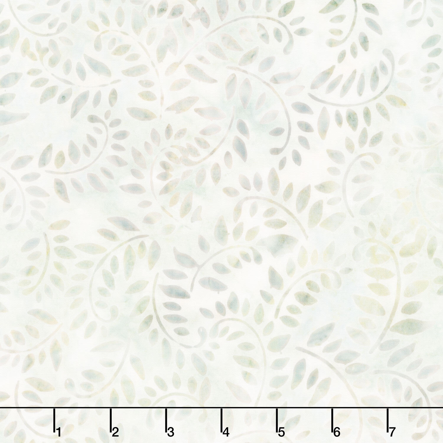 Artisan Batiks - Morning Mist Swirly Leaves Fresh Dew Yardage