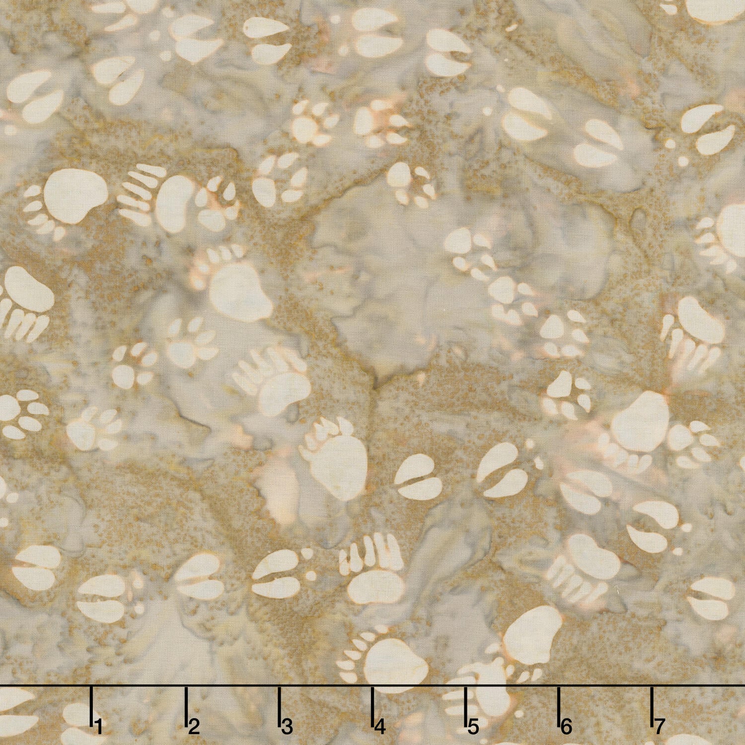 Artisan Batiks - Woodland Wonders Paw Prints Ginger Yardage
