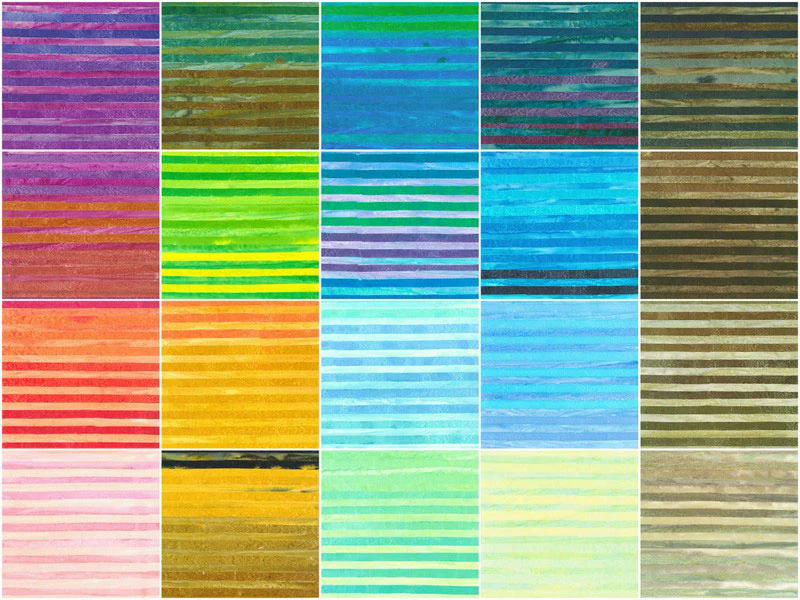 Artisan Batiks World of Stripes Fat Quarter Bundle - Image 3