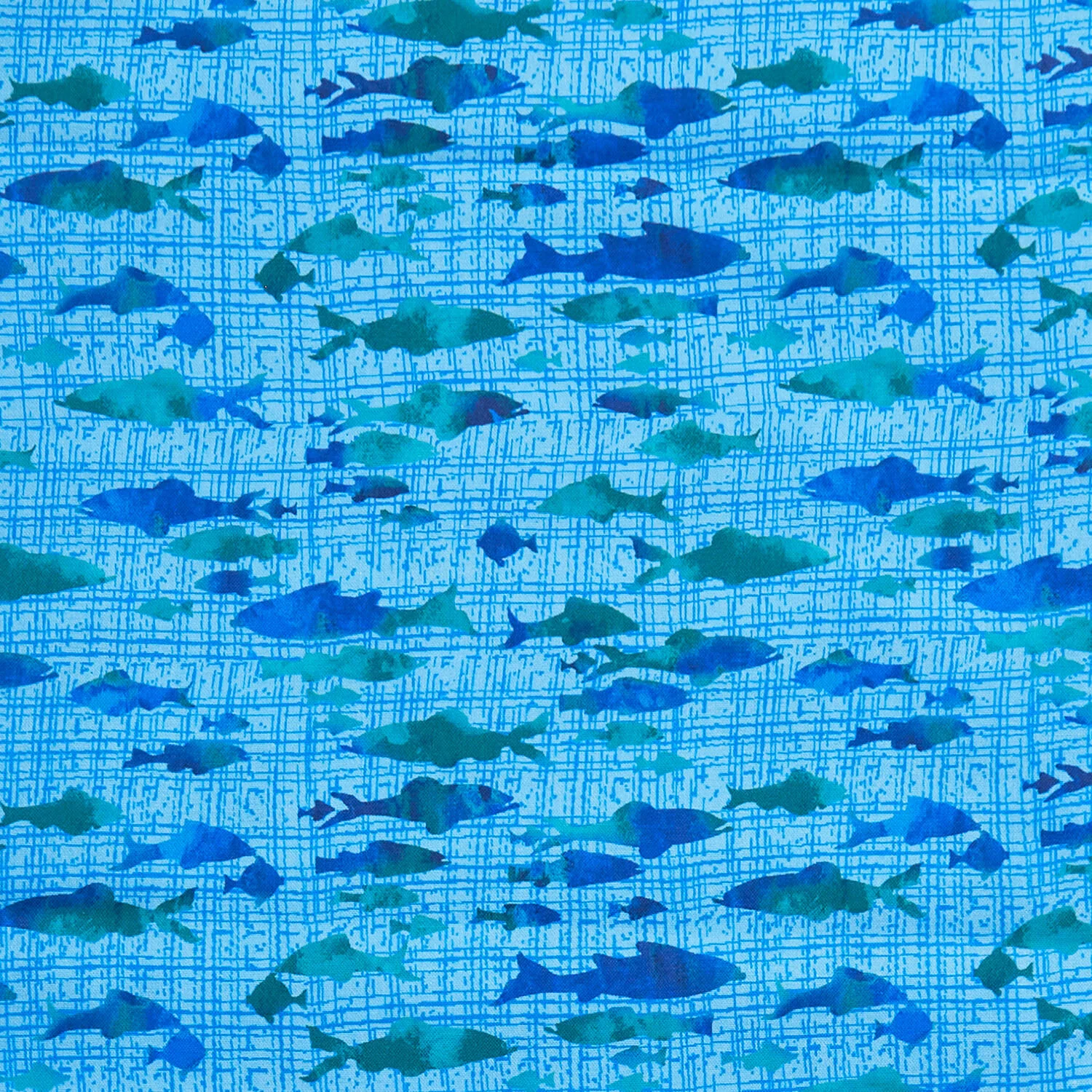 Atlantis (Mythical Mermaids) - Fish Medium Blue 2 Yard Cut - Image 2