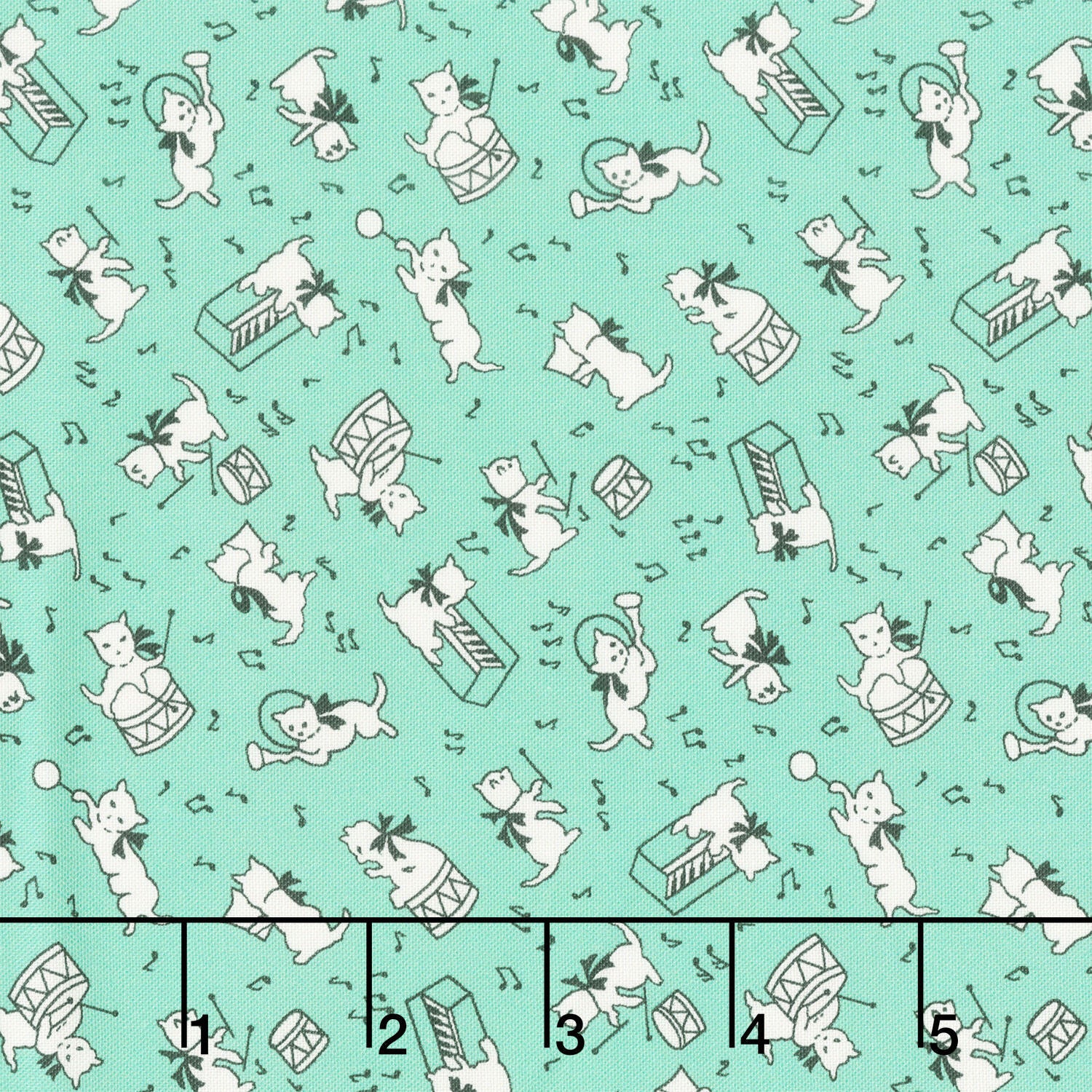 Aunt Grace Goes Scrappy - Cat Aqua Yardage