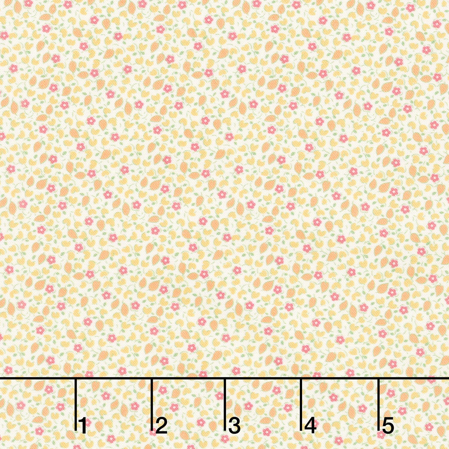 Aunt Grace Goes Scrappy - Ditsy Yellow Yardage