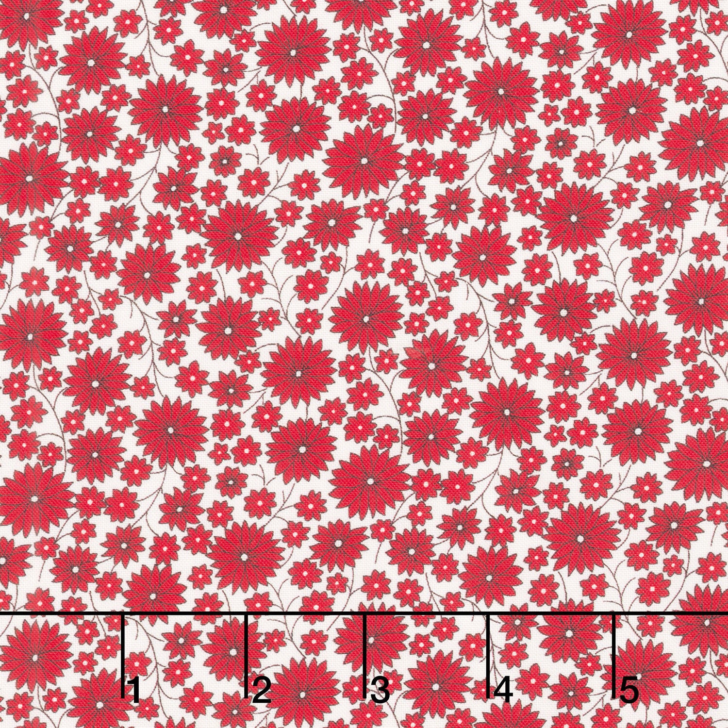 Aunt Grace Goes Scrappy - Garden Red Yardage
