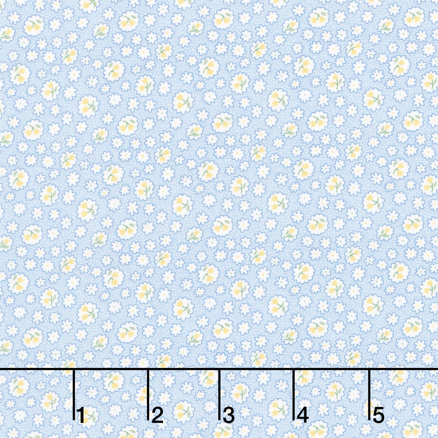 Aunt Grace Rock My Baby - Flower Blue Yardage