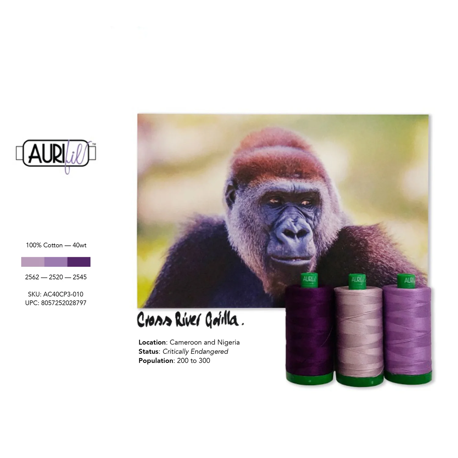 AURIfil™ Color Builder 40WT - Gorilla Purple