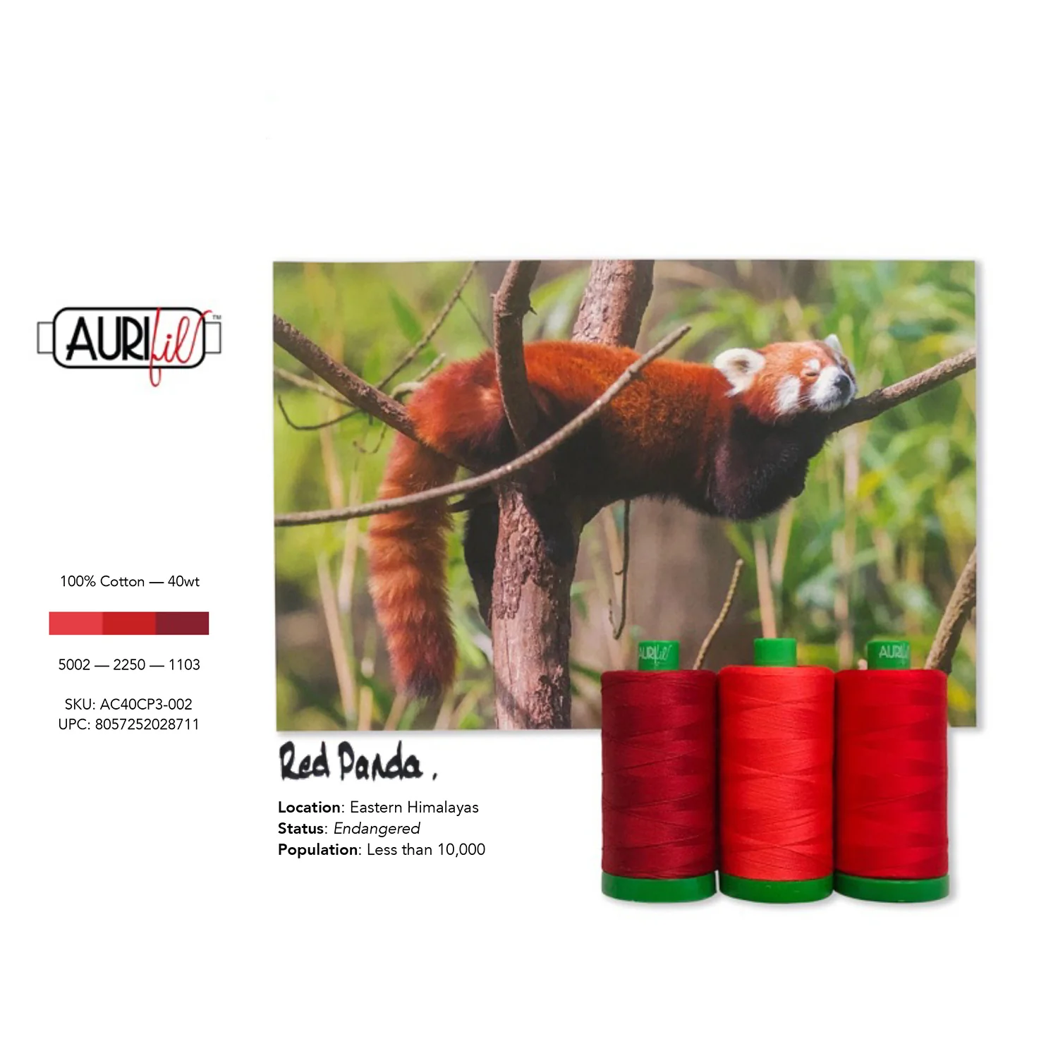 AURIfil™ Color Builder 40WT - Panda Red