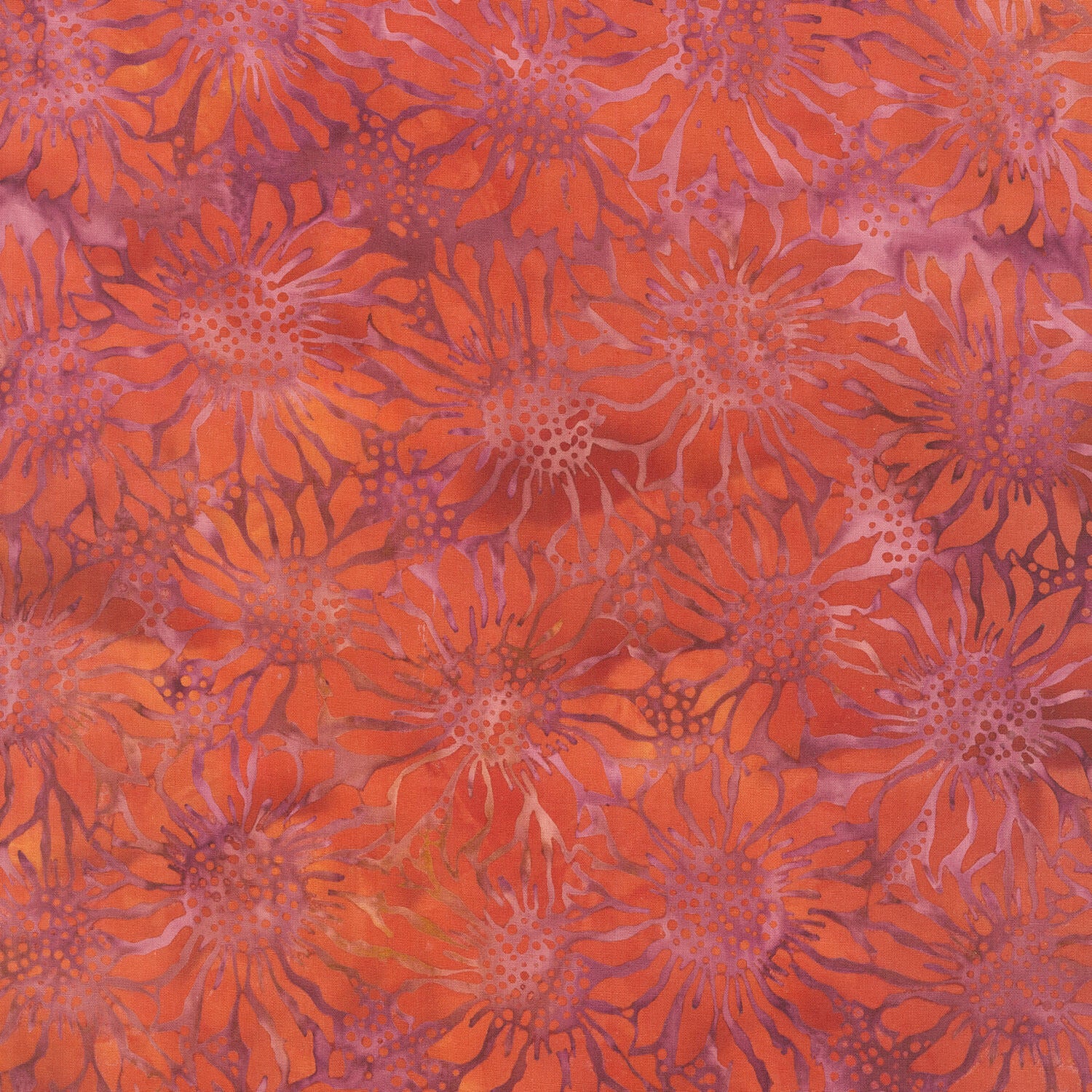 Autumn Ember Batiks - Sunflowers Pink Magenta Yardage