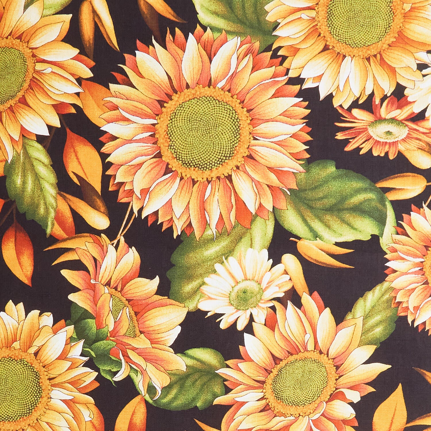Autumn Fields - Sunflowers Black 2 Yard Cut - Image 2