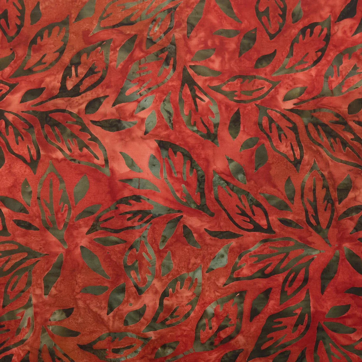 Autumn Skies Batiks Favorites - Spice Flowing Leaves 2 Yard Cut - Image 2