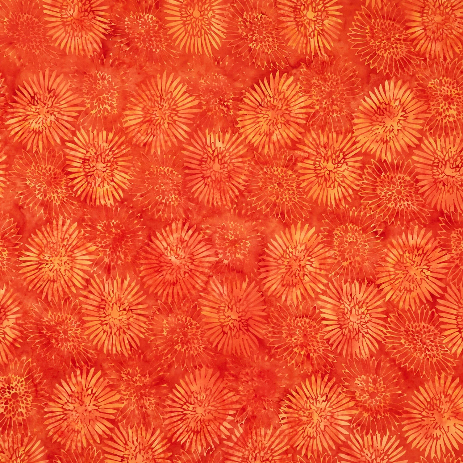 Autumn's Embrace Batiks - Zinna Orange Poppy Yardage
