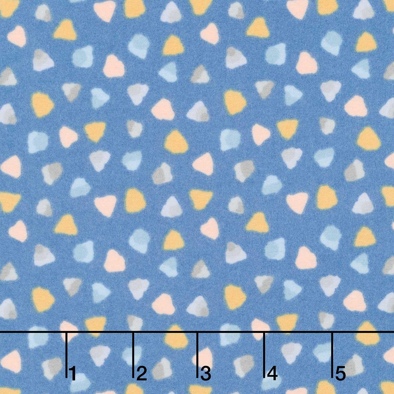 Baby Dino Comfort Flannel - Dino Geo Blue Yardage
