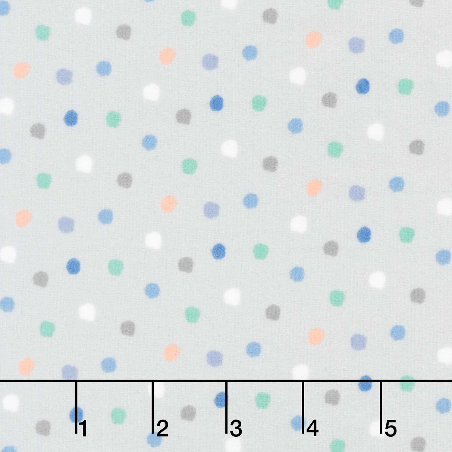 Baby Dino Comfort Flannel - Dino Spots Gray Yardage