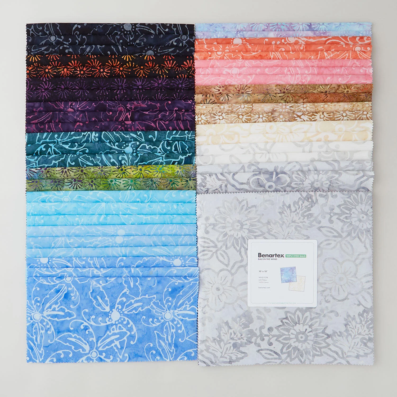 Bali Batiks In the Wind Favorites 10" Squares