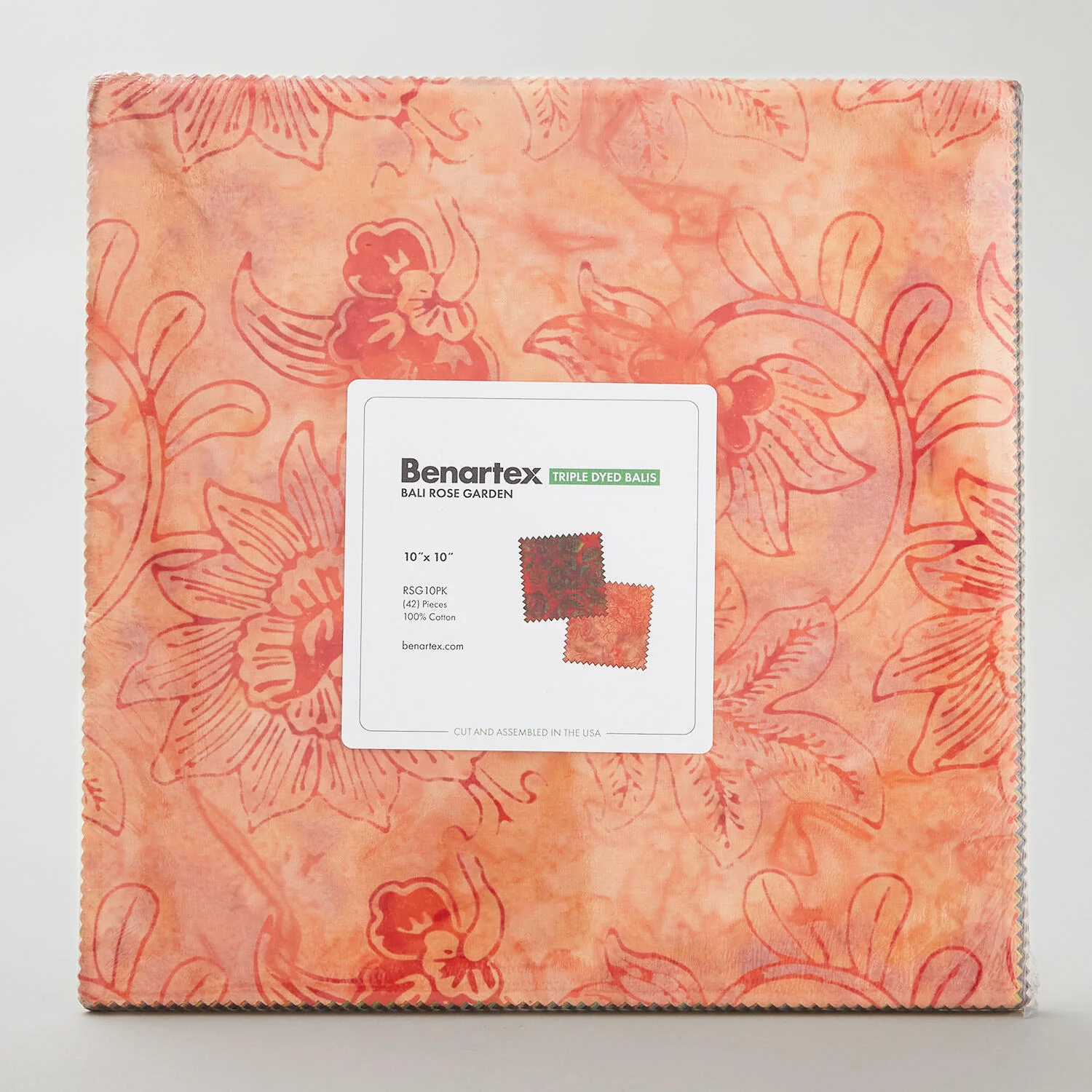 Bali Batiks Rose Garden Favorites 10" Squares - Image 2