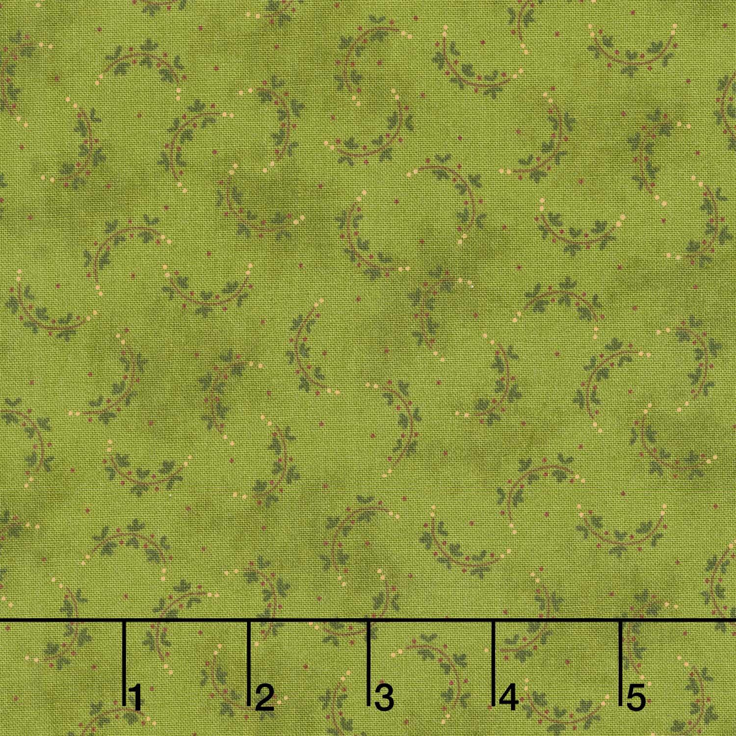 Baubles and Balsam - Heart Sprays Evergreen Yardage