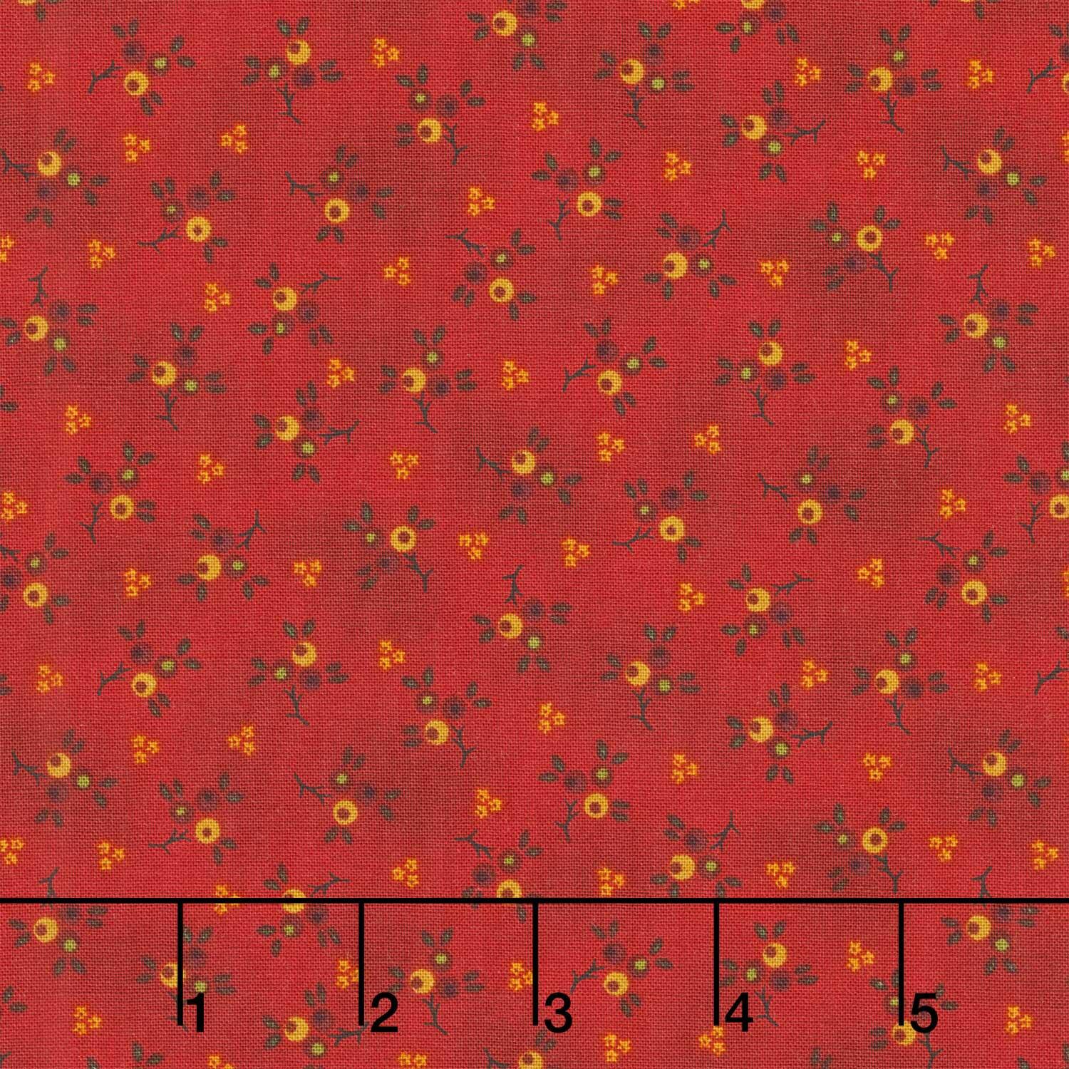 Baubles and Balsam - Hollyberry Sprigs Cranberry Yardage