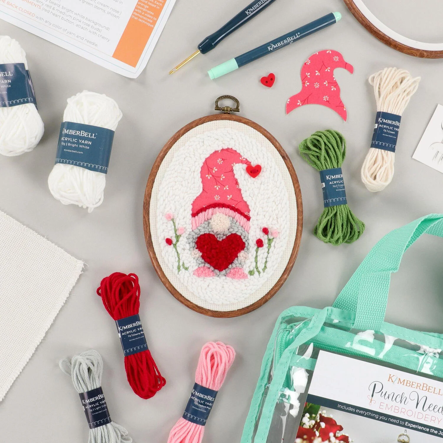 Be My Gnomie? Punch Needle Hoop Kit - Image 4