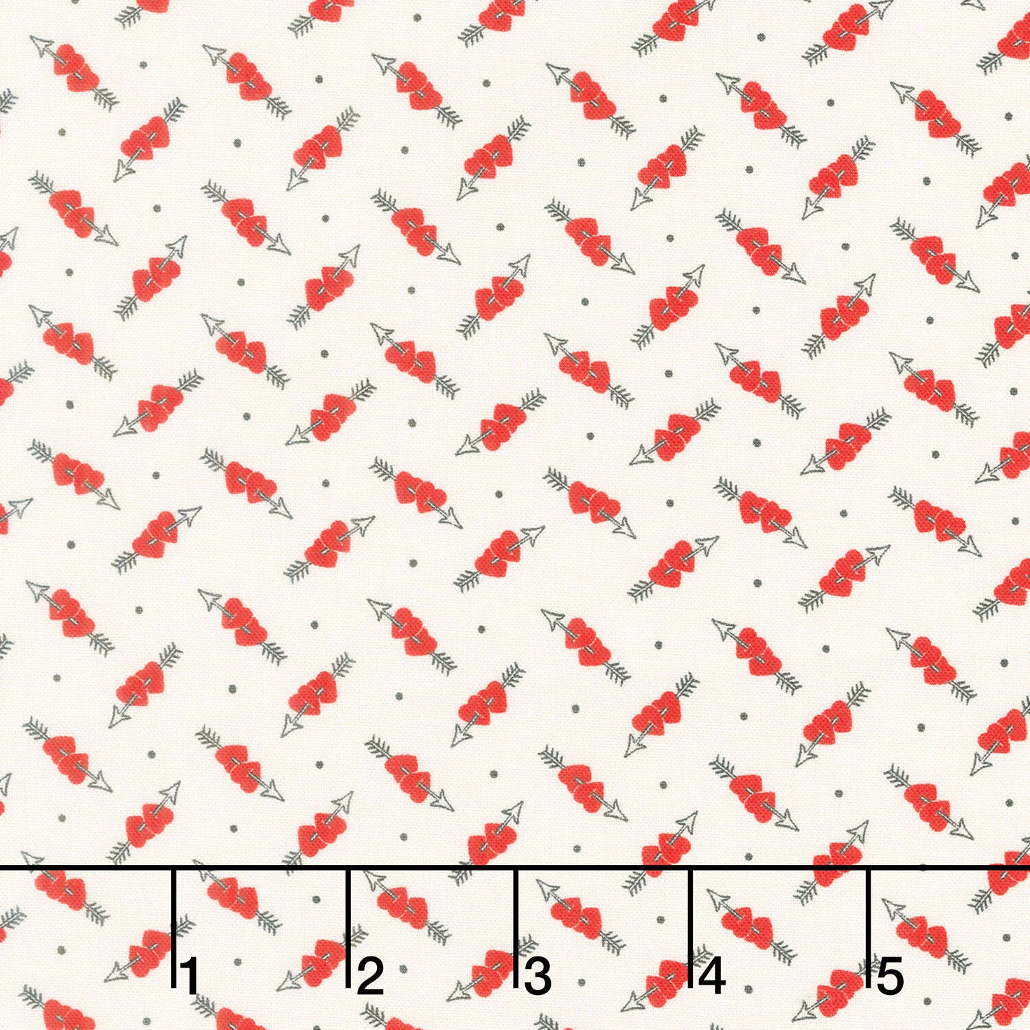 Be My Valentine - Hearts and Arrows Cream Yardage