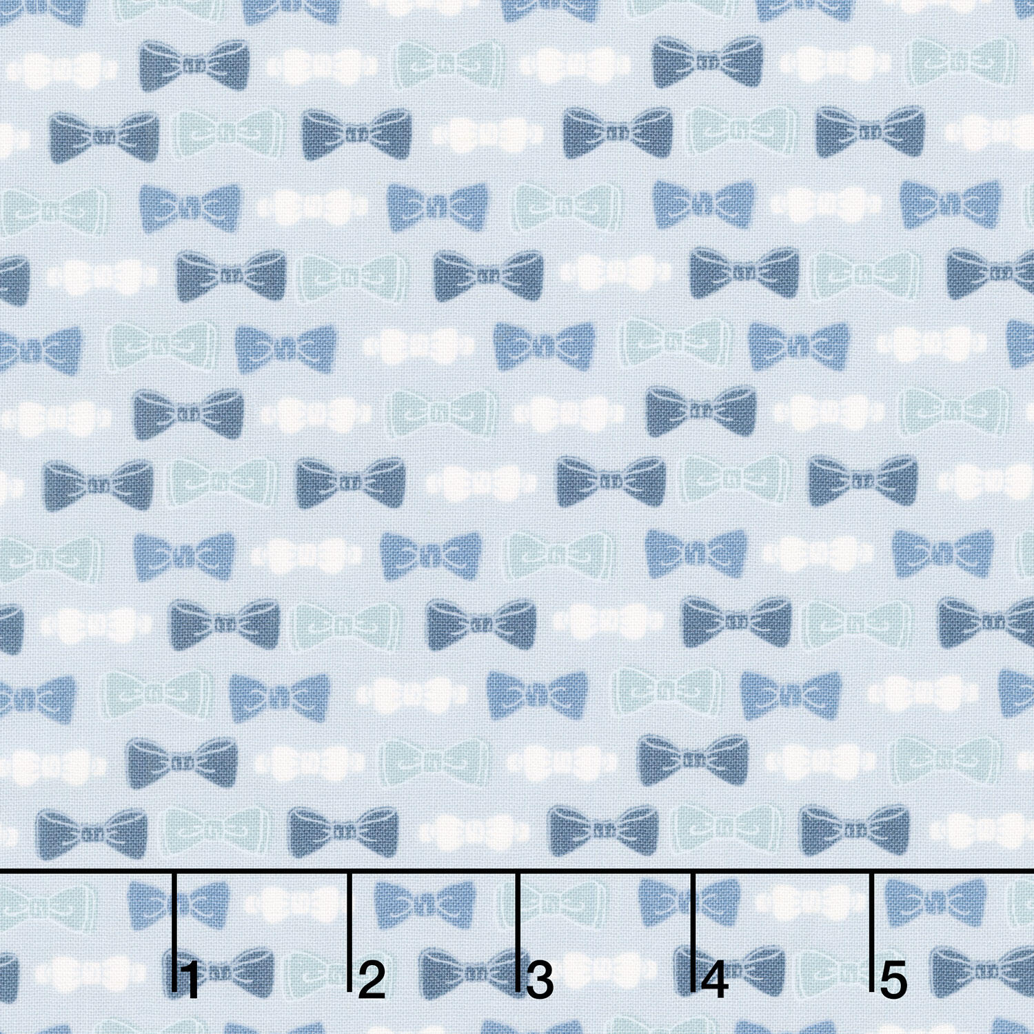 Beautiful Bowquets - Bowties Light Blue Yardage