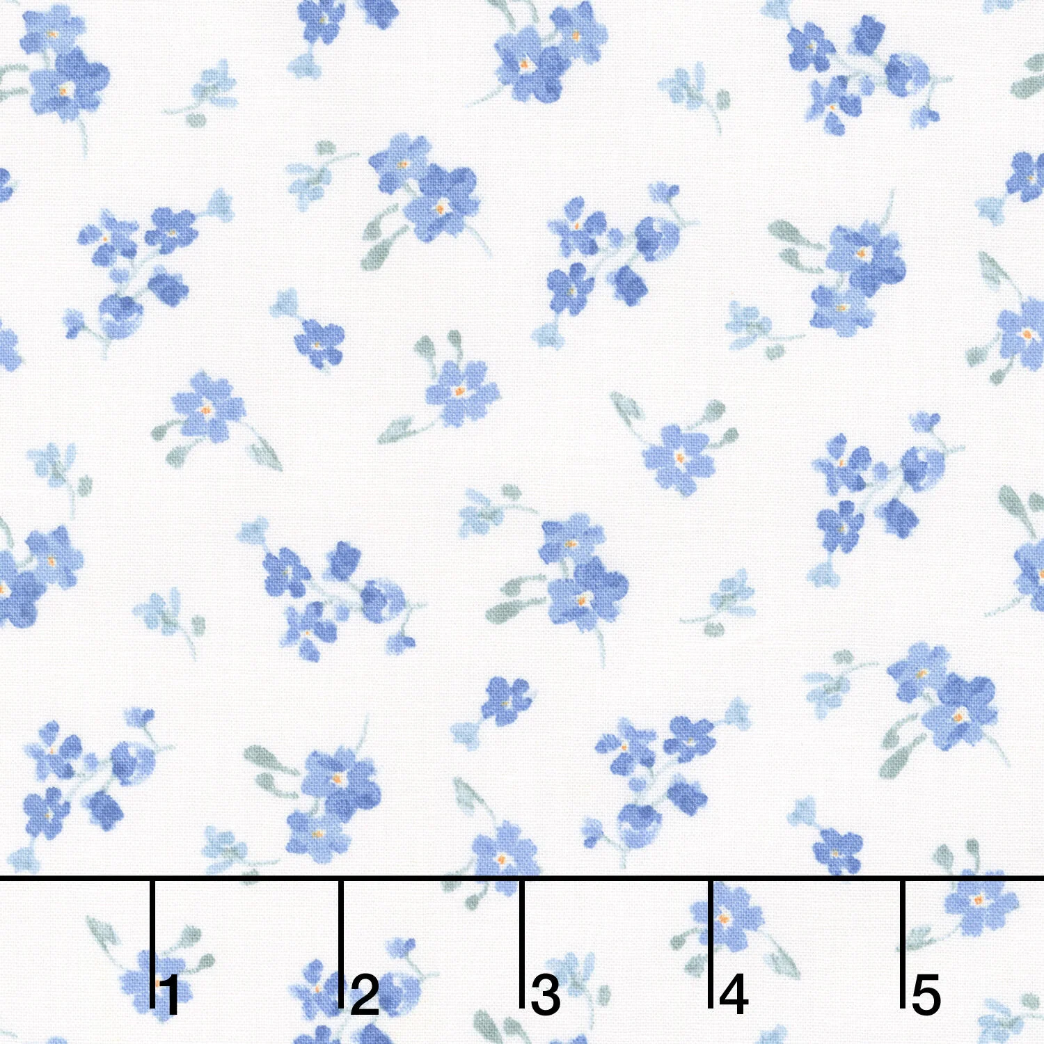 Bees & Blooms - Small Floral Toss White Yardage