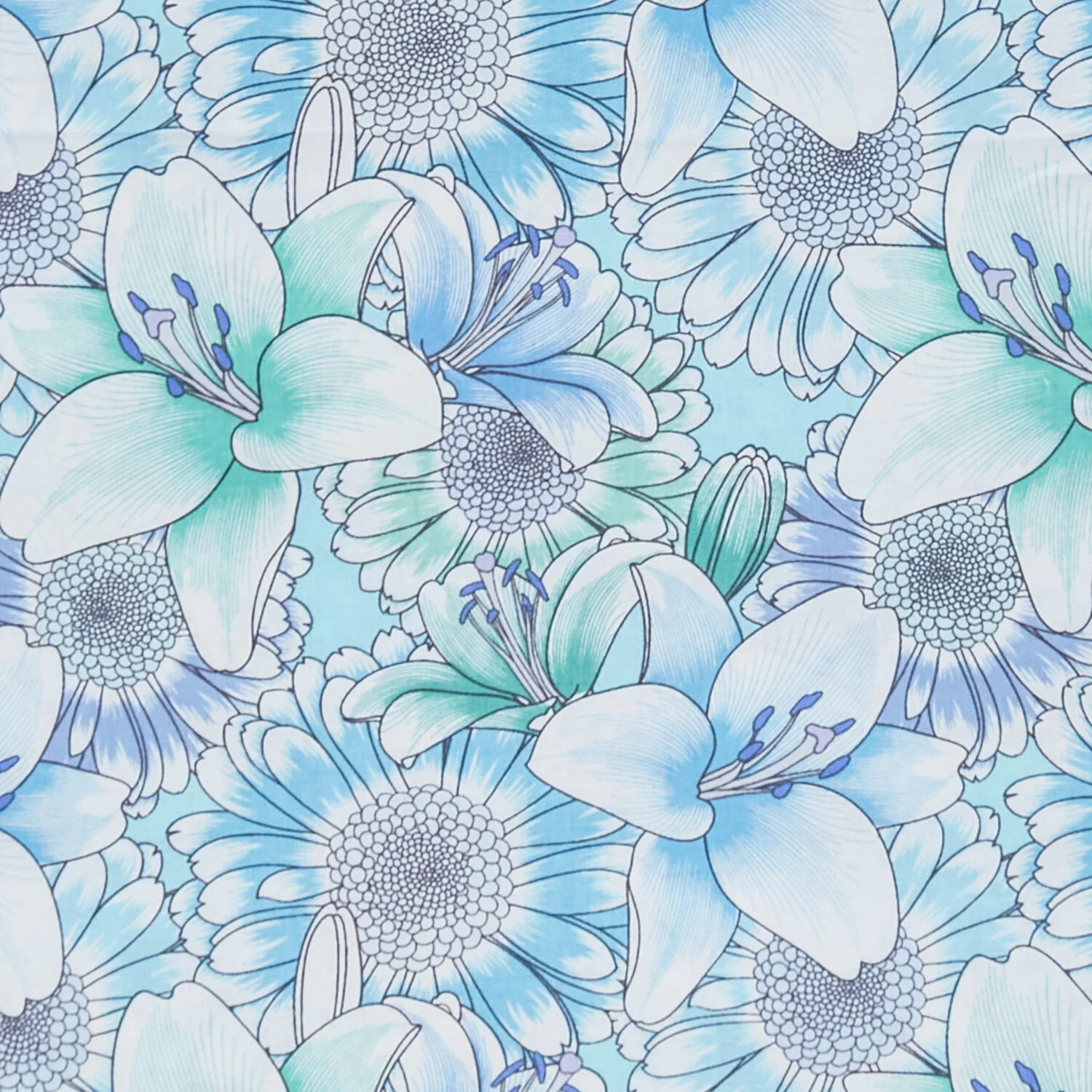 Begins with Mum - Lilies Water 2 Yard Cut - Image 2