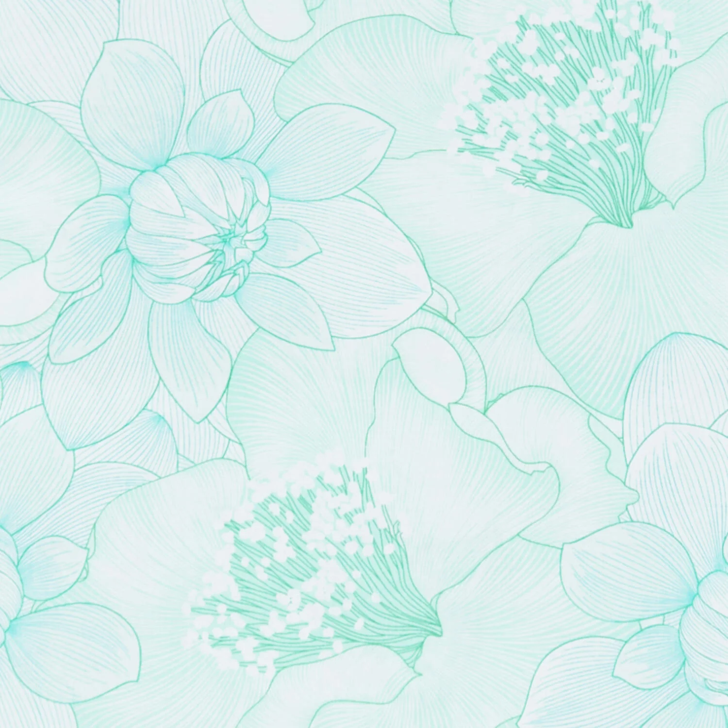 Begins with Mum - Poppies Mint 2 Yard Cut - Image 2