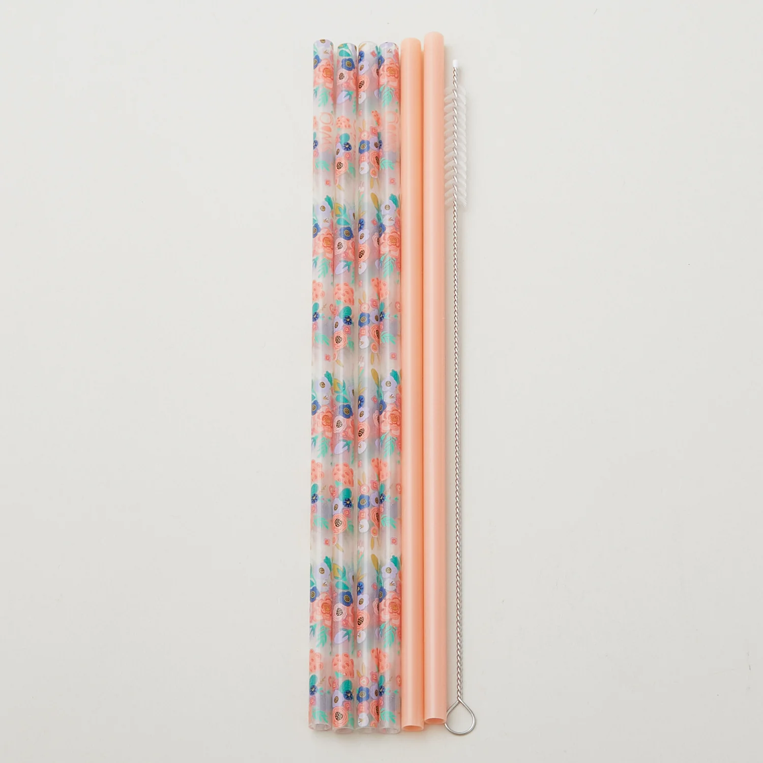 Bella Rosa + Navy Glitter Reusable Straw Set