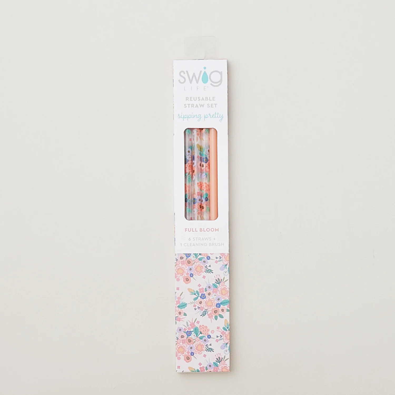 Bella Rosa + Navy Glitter Reusable Straw Set - Image 3