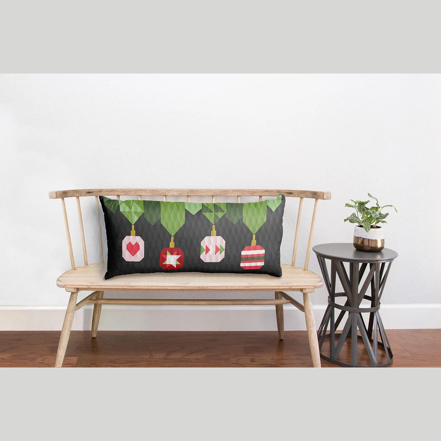 Bench Pillow of the Month - December - Trim the Pine