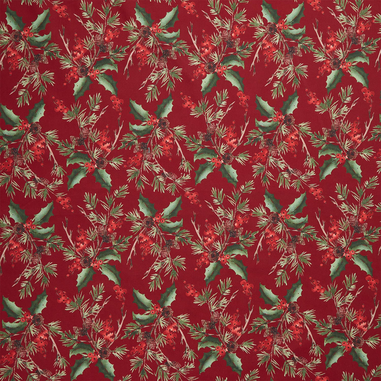 Berry Chic - Holly Bouquet Red 108" Wide Backing