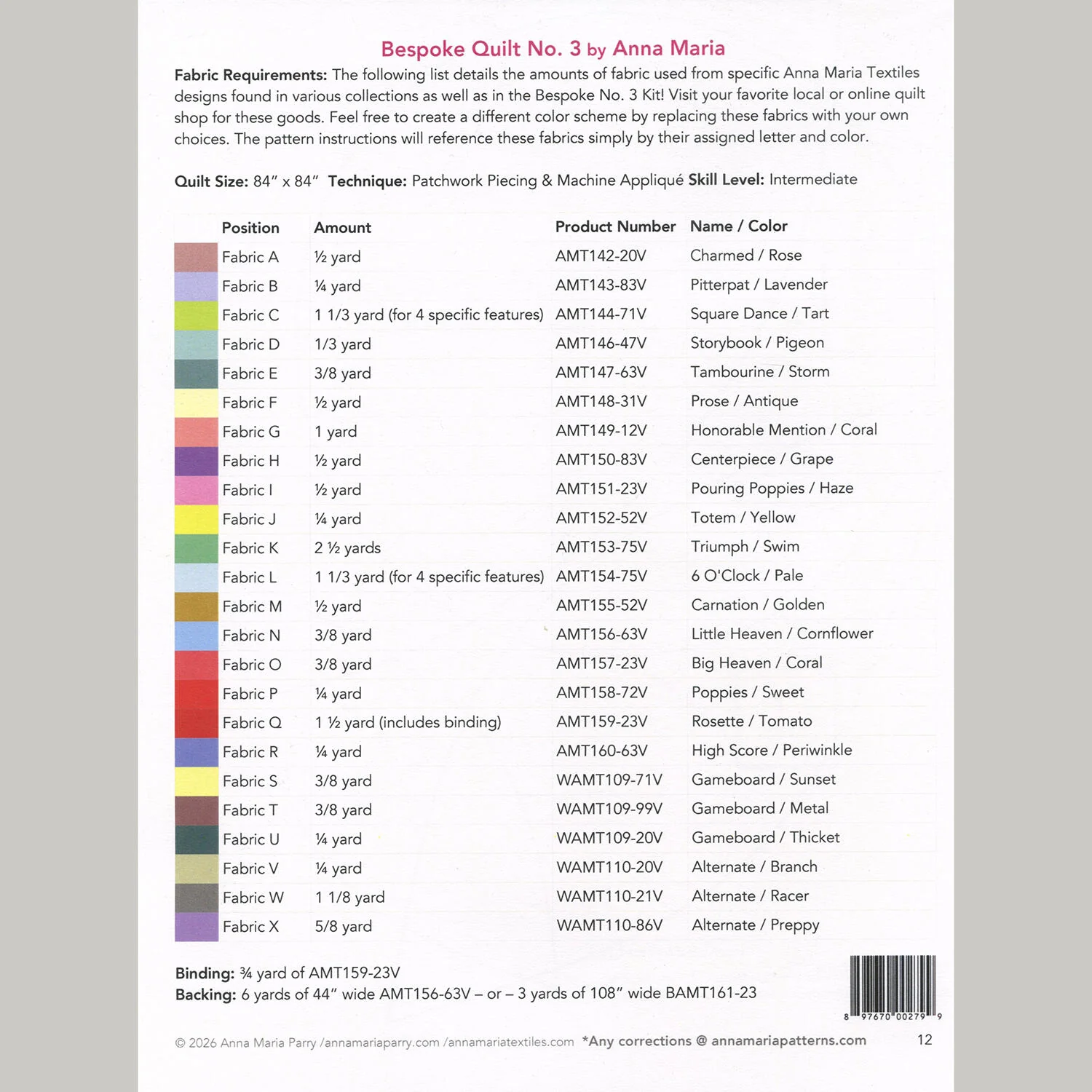 Bespoke Quilt No. 3 Quilt Kit - Image 5